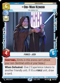 star wars unlimited spark of rebellion obi wan kenobi following fate