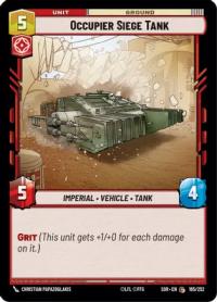 star wars unlimited spark of rebellion occupier siege tank foil