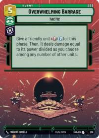 star wars unlimited spark of rebellion overwhelming barrage hyperspace foil