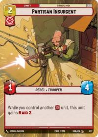 star wars unlimited spark of rebellion partisan insurgent hyperspace foil