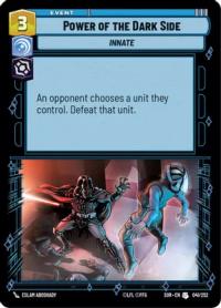 star wars unlimited spark of rebellion power of the dark side foil