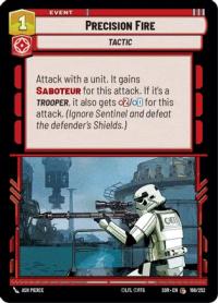 star wars unlimited spark of rebellion precision fire foil