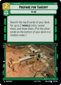 star wars unlimited spark of rebellion prepare for takeoff foil
