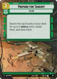 star wars unlimited spark of rebellion prepare for takeoff hyperspace