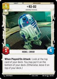 star wars unlimited spark of rebellion r2 d2 ignoring protocol foil