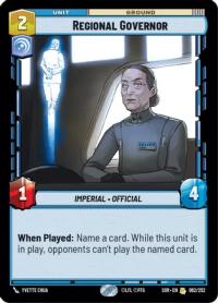 star wars unlimited spark of rebellion regional governor foil