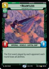 star wars unlimited spark of rebellion relentless konstantine s folly foil
