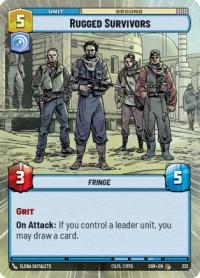 star wars unlimited spark of rebellion rugged survivors hyperspace foil