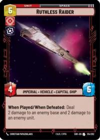 star wars unlimited spark of rebellion ruthless raider foil