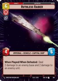 star wars unlimited spark of rebellion ruthless raider hyperspace foil