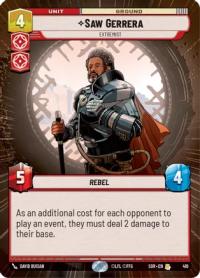 star wars unlimited spark of rebellion saw gerrera extremist hyperspace foil