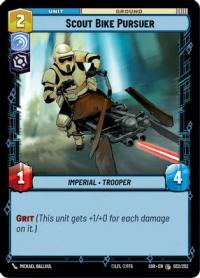 star wars unlimited spark of rebellion scout bike pursuer foil