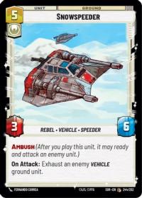 star wars unlimited spark of rebellion snowspeeder foil