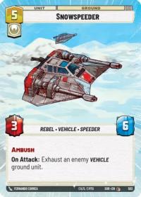 star wars unlimited spark of rebellion snowspeeder hyperspace