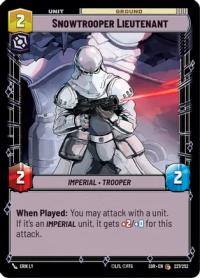 star wars unlimited spark of rebellion snowtrooper lieutenant foil