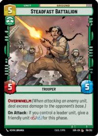 star wars unlimited spark of rebellion steadfast battalion foil