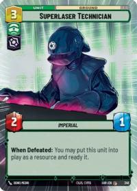 star wars unlimited spark of rebellion superlaser technician hyperspace foil