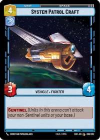 star wars unlimited spark of rebellion system patrol craft foil