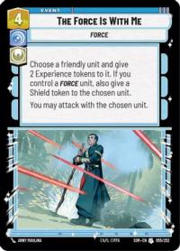 star wars unlimited spark of rebellion the force is with me foil