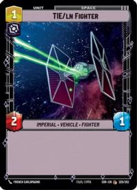 star wars unlimited spark of rebellion tie ln fighter foil