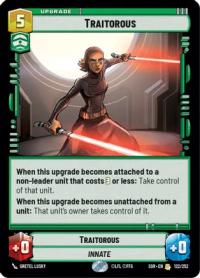 star wars unlimited spark of rebellion traitorous foil