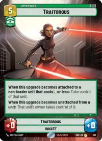 star wars unlimited spark of rebellion traitorous hyperspace foil