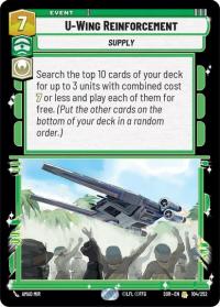 star wars unlimited spark of rebellion u wing reinforcement foil