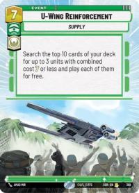 star wars unlimited spark of rebellion u wing reinforcement hyperspace foil