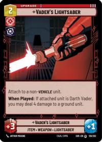 star wars unlimited spark of rebellion vader s lightsaber foil