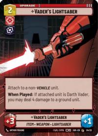 star wars unlimited spark of rebellion vader s lightsaber hyperspace weekly play promos