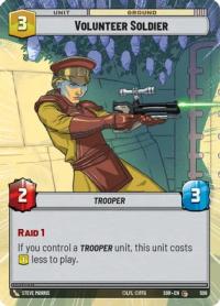 star wars unlimited spark of rebellion volunteer soldier hyperspace