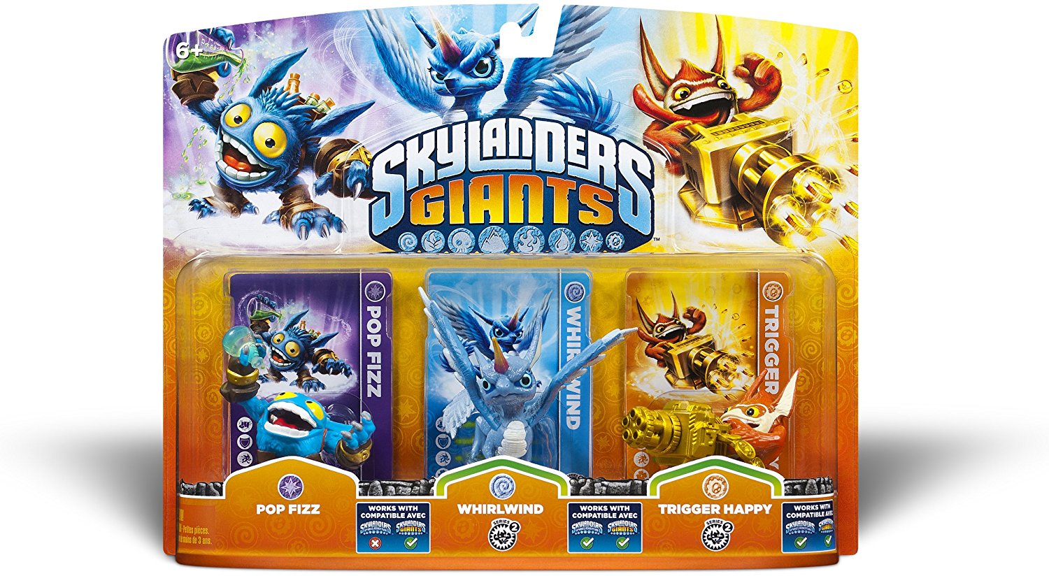 Skylanders Giants Triple Pack #1 : Pop Fizz, Whirlwind, Trigger Happy