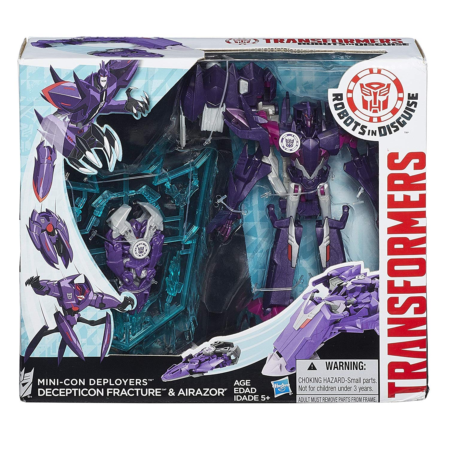 Transformers Robots in Disguise Mini-Con Deployers Decepticon Fracture and Airazor Figures