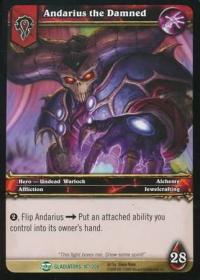 warcraft tcg blood of gladiators andarius the damned