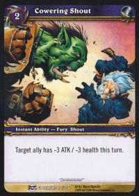 warcraft tcg blood of gladiators cowering shout