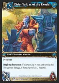 warcraft tcg blood of gladiators elder valdar of the exodar