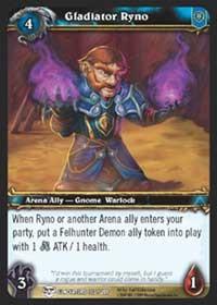 warcraft tcg blood of gladiators gladiator ryno