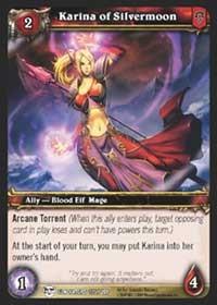 warcraft tcg blood of gladiators karina of silvermoon