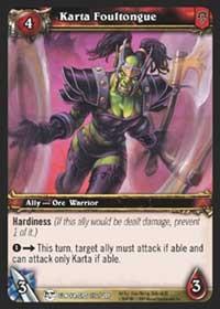 warcraft tcg blood of gladiators karta foultongue