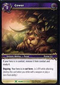 warcraft tcg drums of war cower