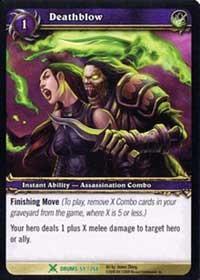 warcraft tcg drums of war deathblow