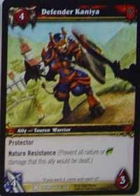 warcraft tcg drums of war defender kaniya