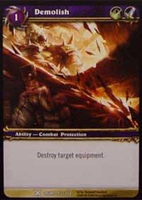 warcraft tcg drums of war demolish