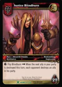 warcraft tcg drums of war justice blindburn