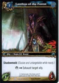 warcraft tcg drums of war lanthus of the forest
