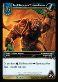 warcraft tcg drums of war lord benjamin tremendouson