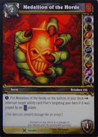 warcraft tcg drums of war medallion of the horde