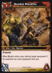 warcraft tcg drums of war munkin blackfist