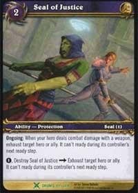 warcraft tcg drums of war seal of justice
