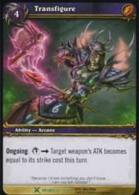 warcraft tcg drums of war transfigure